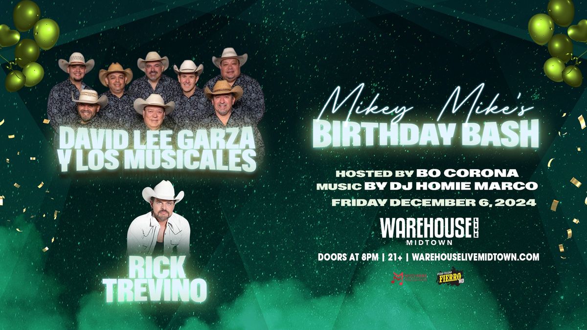 RICK TREVINO and DAVID LEE GARZA Y LOS MUSICALES at Warehouse Live Midtown Friday December 6, 2024