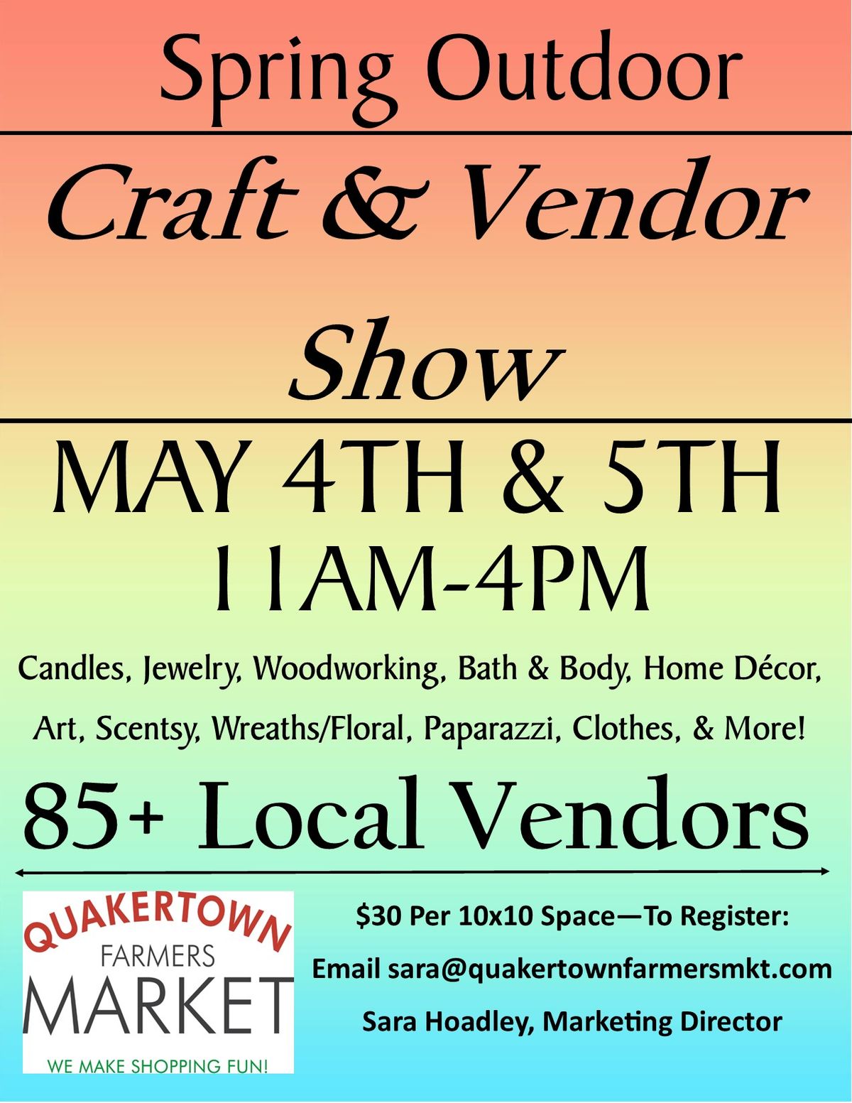 Annual Spring Outdoor Craft & Vendor Show