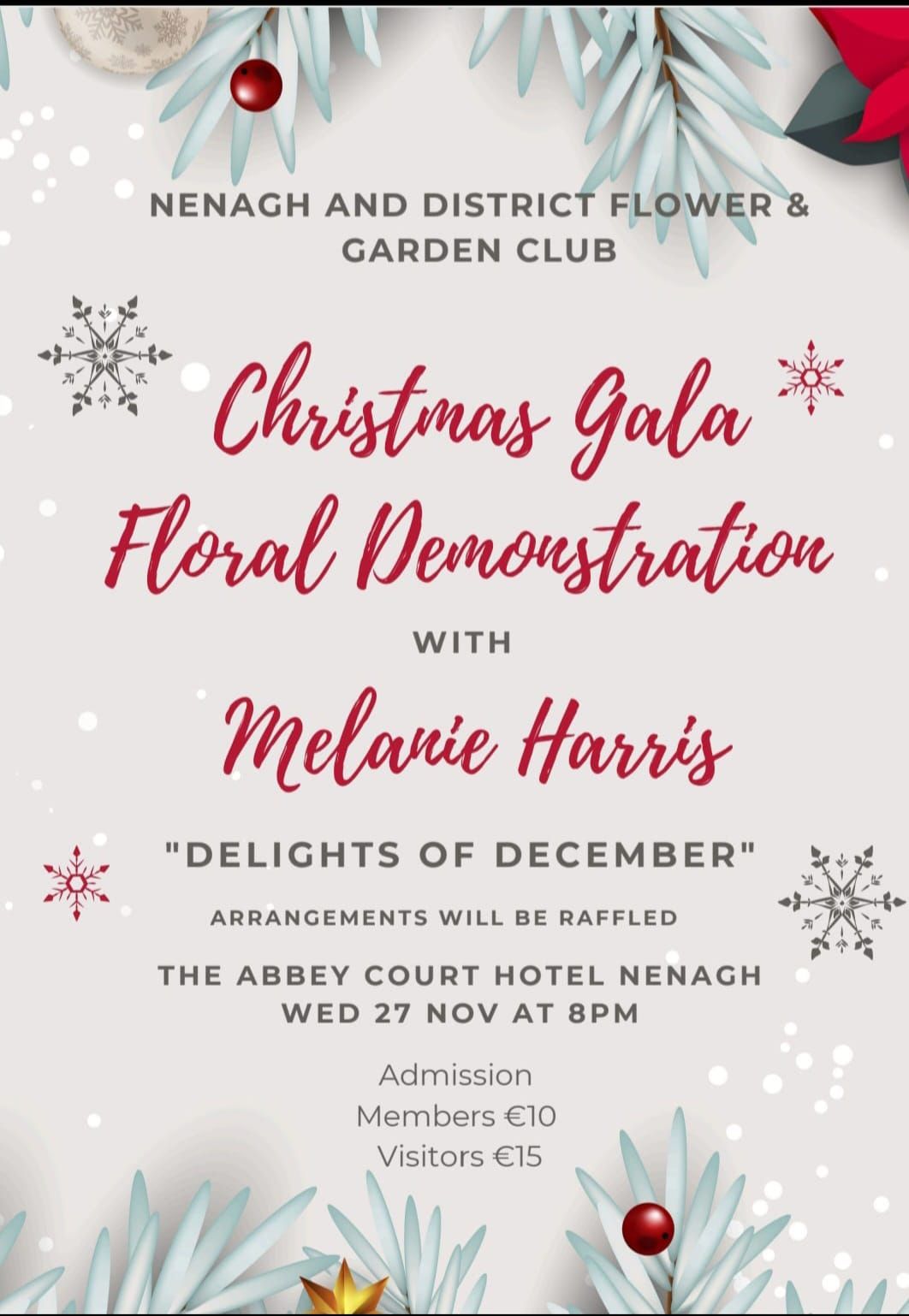 Gala Night Floral Demonstration with Melanie Harris