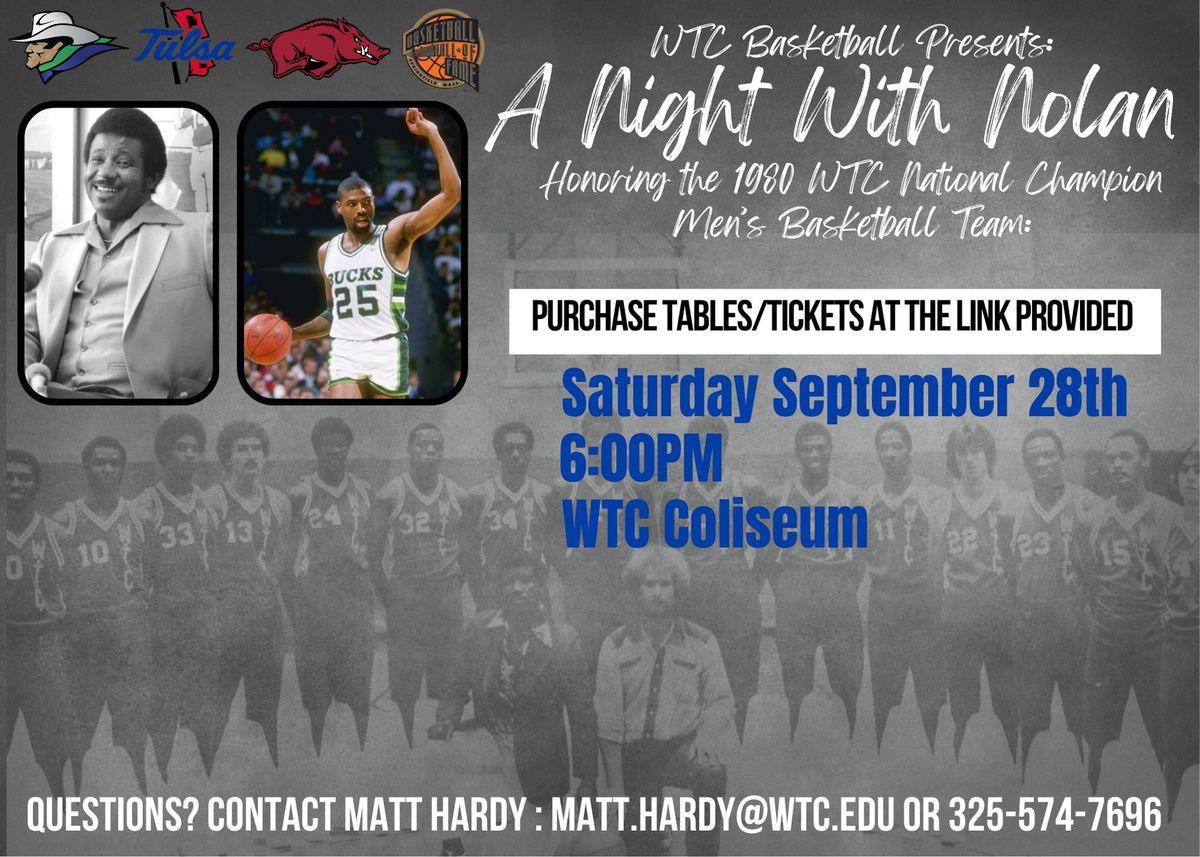 "A Night With Nolan" : Honoring the 1980 WTC Men's Basketball National Championship Team 