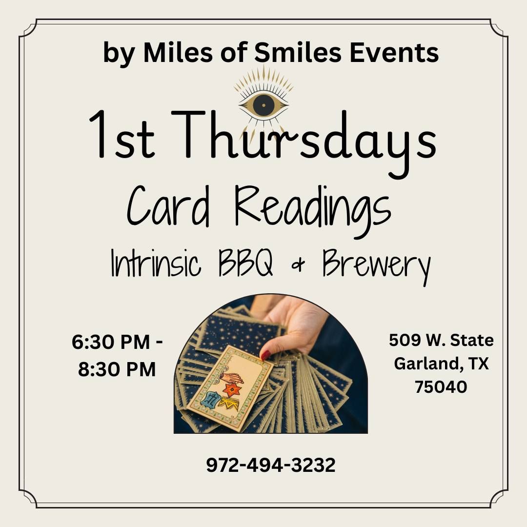 Intuitive Card Readings by Miles of Smiles Events - First Thursdays