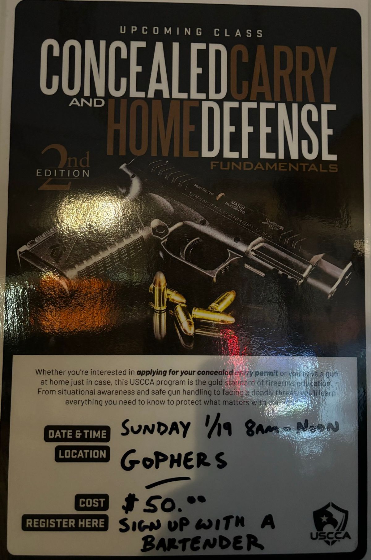 Concealed Carry and Home Defense Class