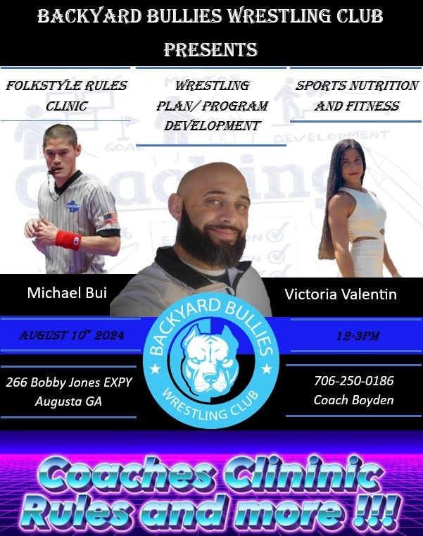 Coaches Folkstyle  Clinic- New Rules\/ Nutrients and fitness\/ Wrestling Plan-Program