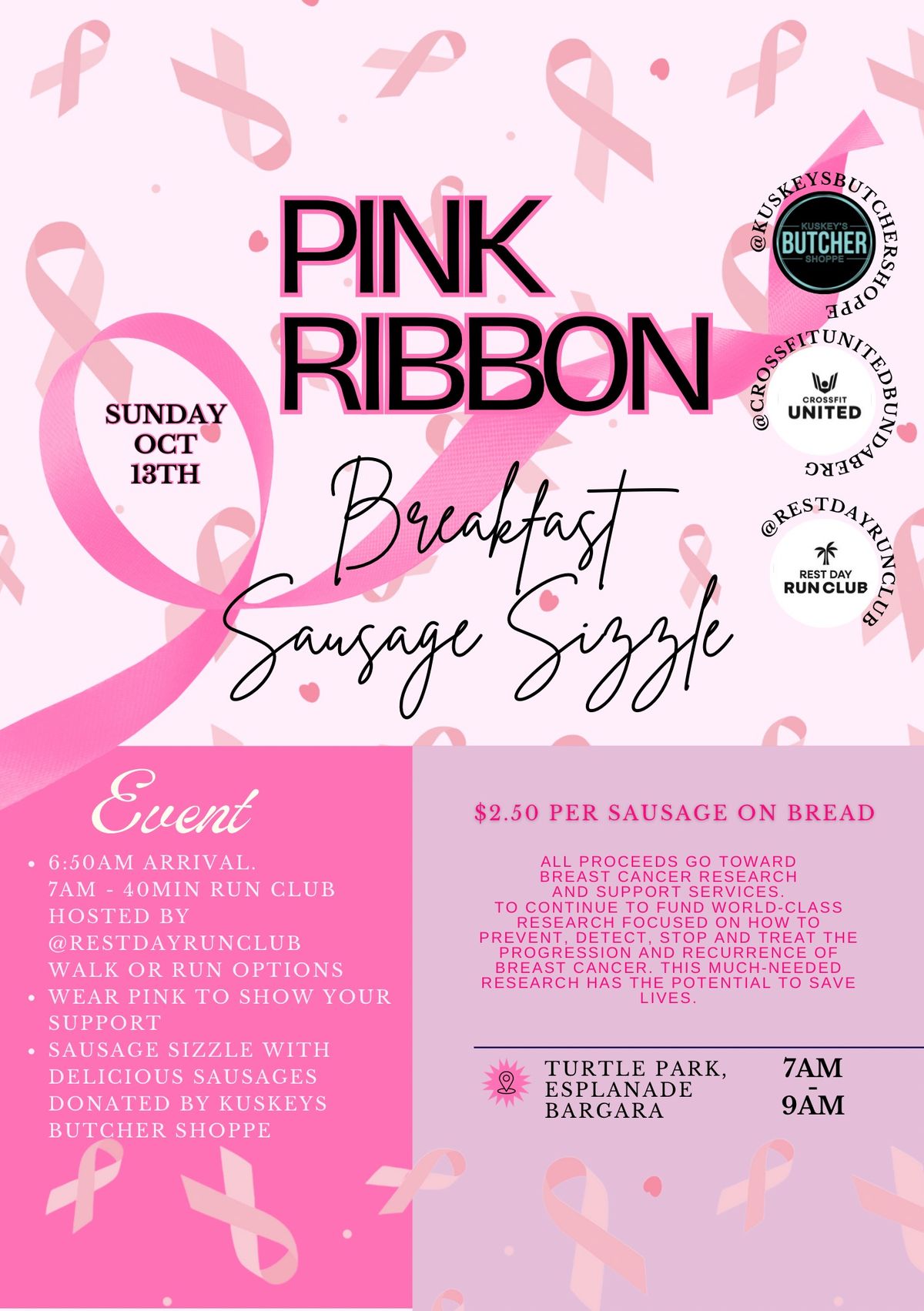 Pink Ribbon Sausage Sizzle