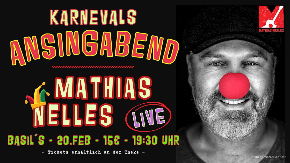 ANSINGABEND 25 - Mathias Nelles LIVE im Basil\u00b4s Nippes 