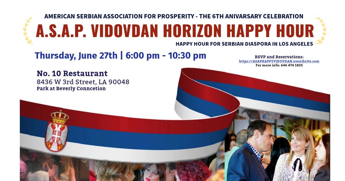 A.S.A.P. VIDOVDAN HORIZON - SERBIAN COMMUNITY HAPPY HOUR