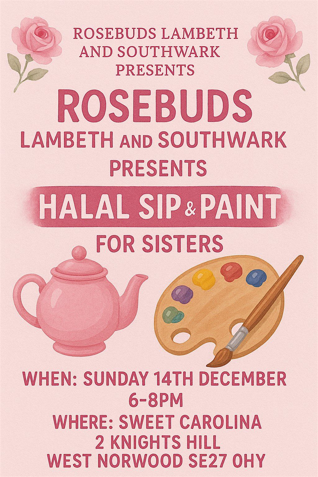 Rosebuds Lambeth & Southwark Sip & Paint