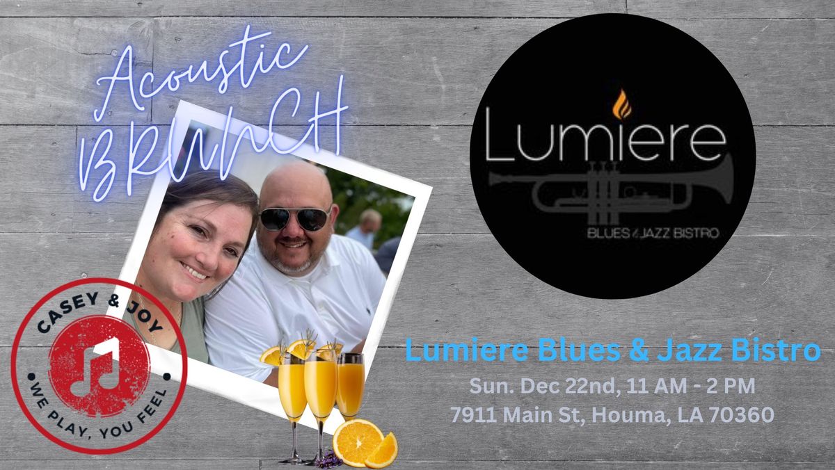 Lumier Blues & Jazz Bistro - Joy & Casey Acoustic Brunch