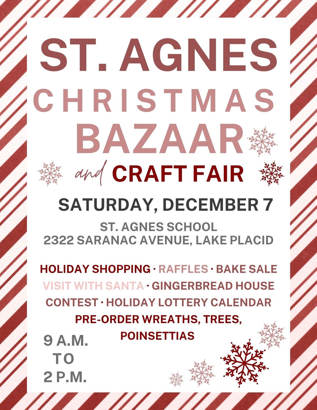 St. Agnes Christmas Bazaar and Craft Fair