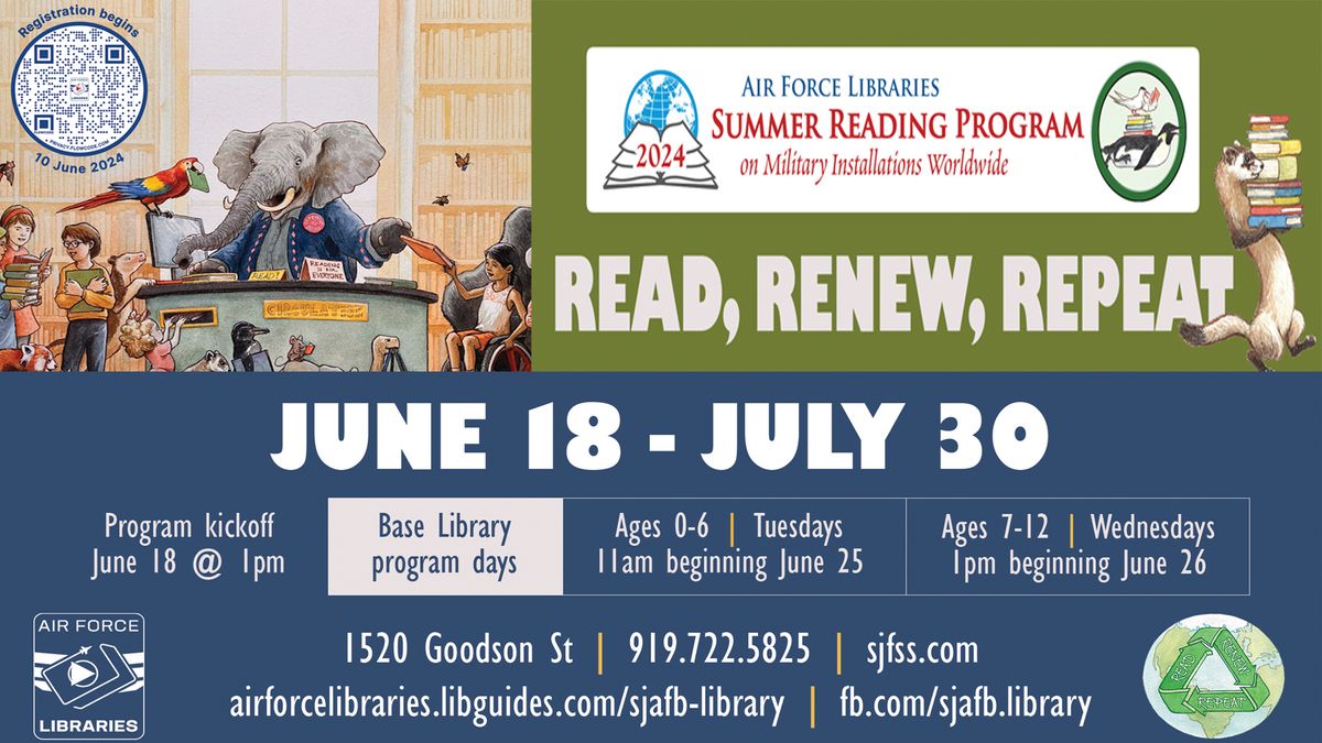Summer Reading Program Ages 7-12 (Base Access Only)