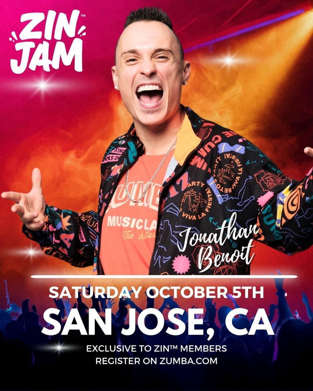 ZIN\u2122 JAM with ZJ\u2122 JONATHAN BENOIT + CHOREO [San Jose]