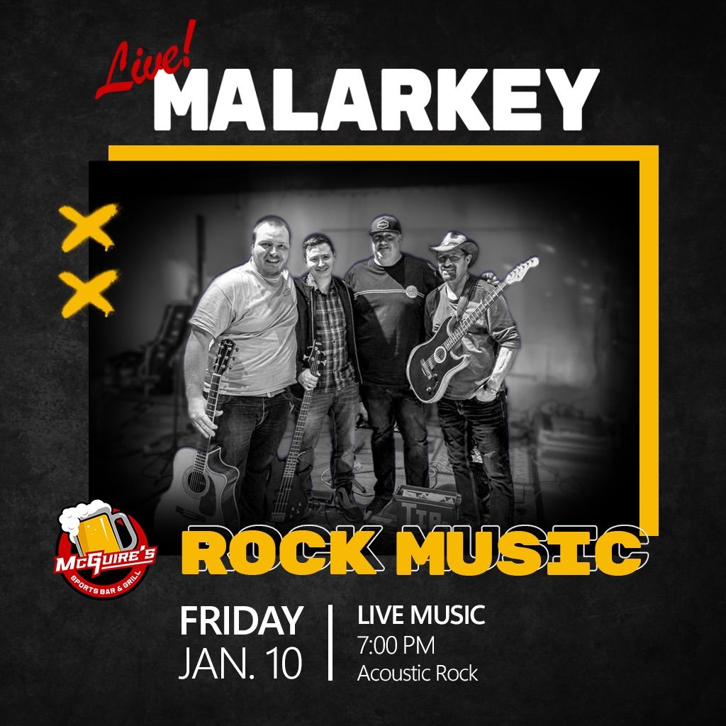 LIVE MUSIC - Malarkey - Acoustic Rock Band