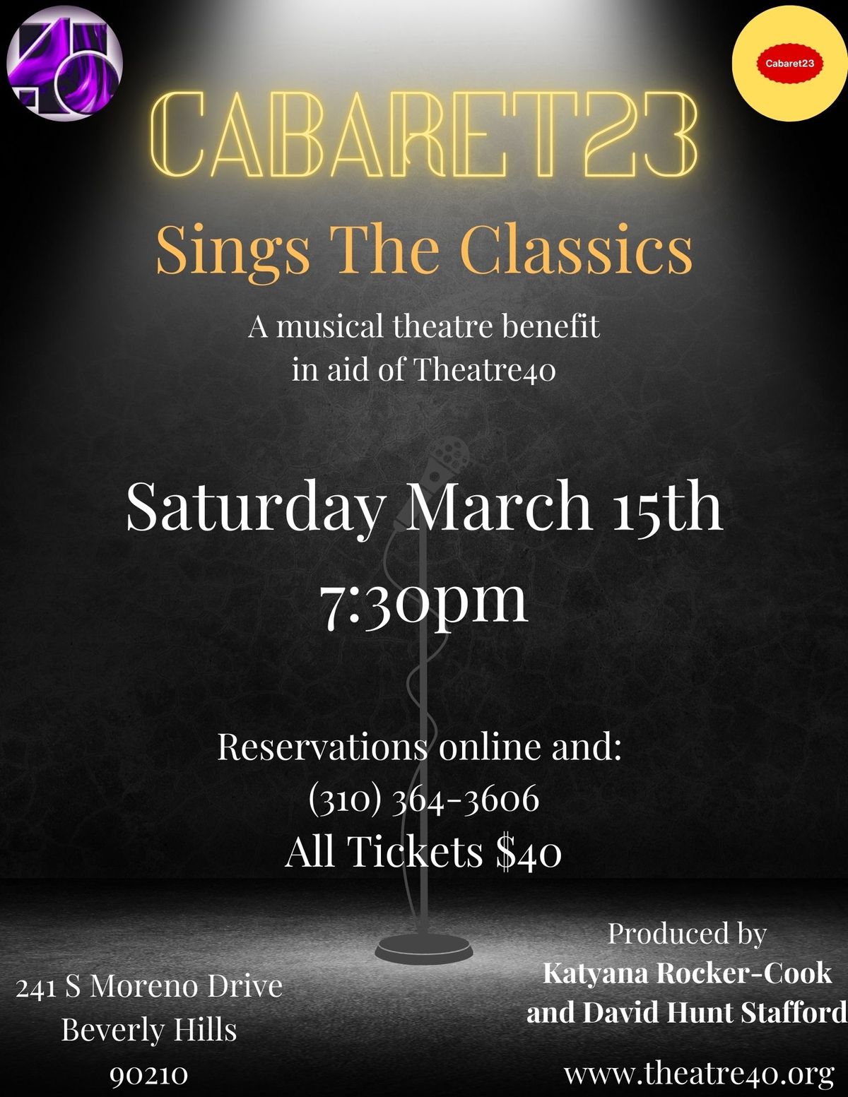 Cabaret23 Sings The Classics: One night only!