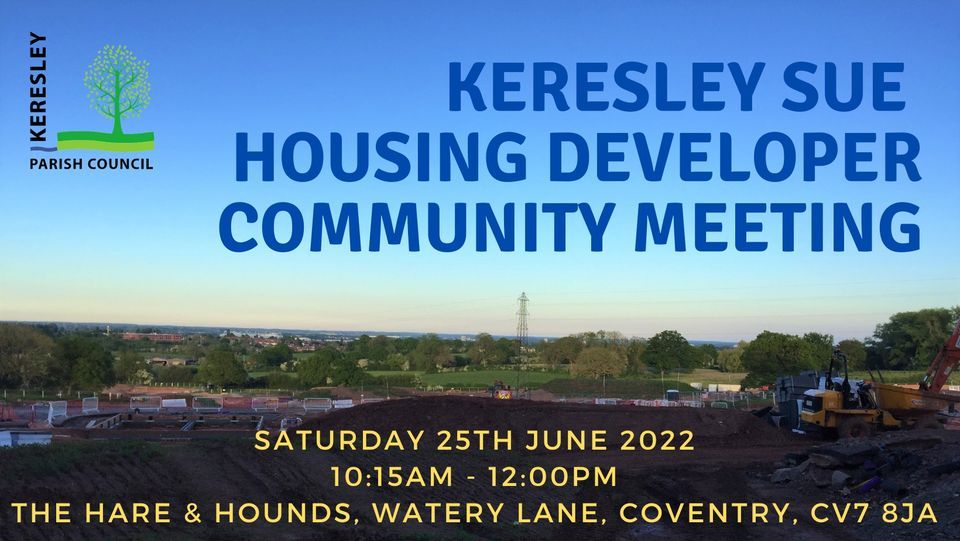 Keresley SUE Housing Developer Community Meeting