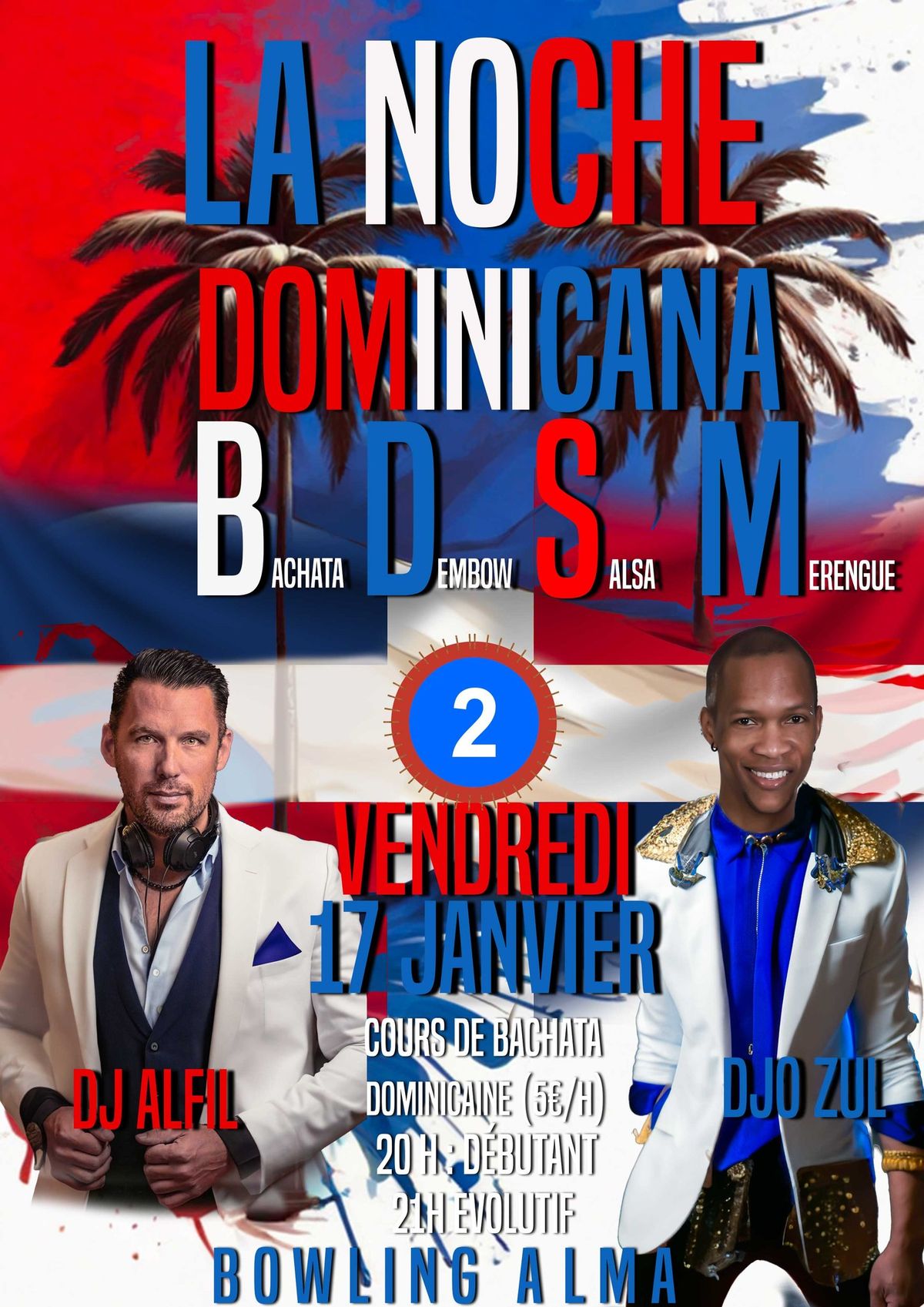 RENNES La Noche Dominicana 2 Cours de bachata dominicaine avec Djo Zul , Mix DJ Alfil  