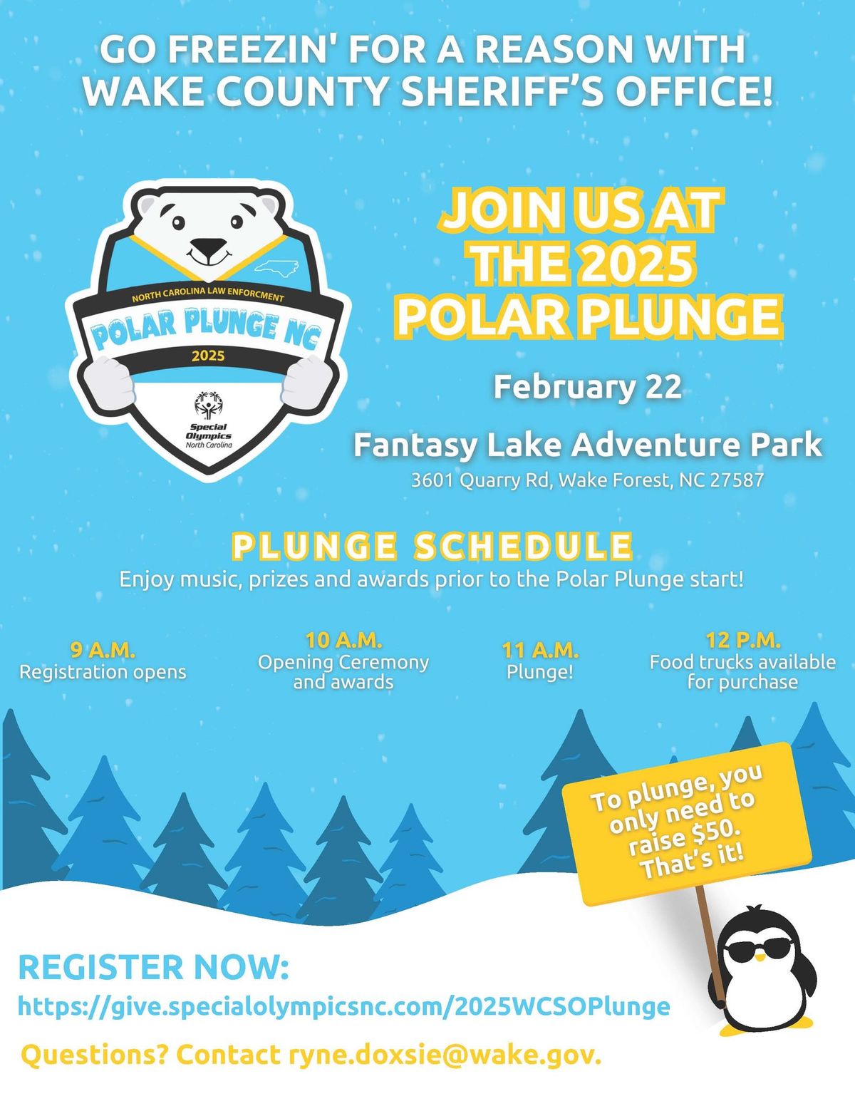 Polar Plunge For  Special Olympics North Carolina!