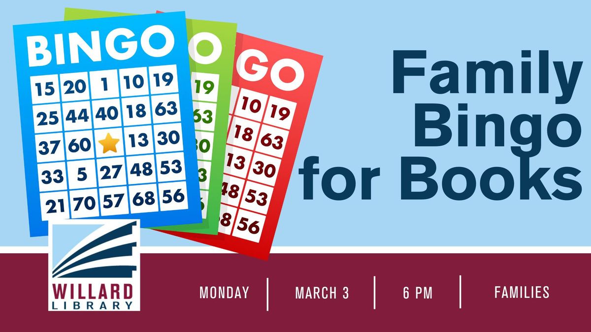 Family Bingo for Books 