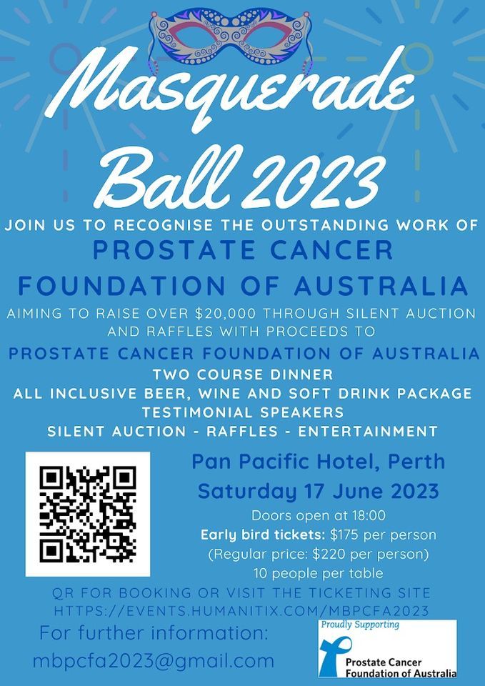 MasQuerade Ball - raising funds for Prostate Cancer Foundation of Australia