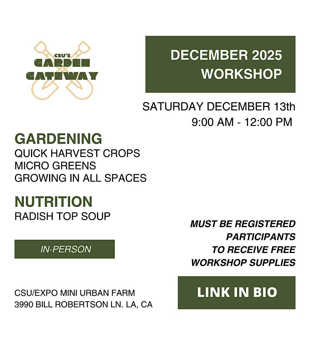 Garden Gateway Workshop