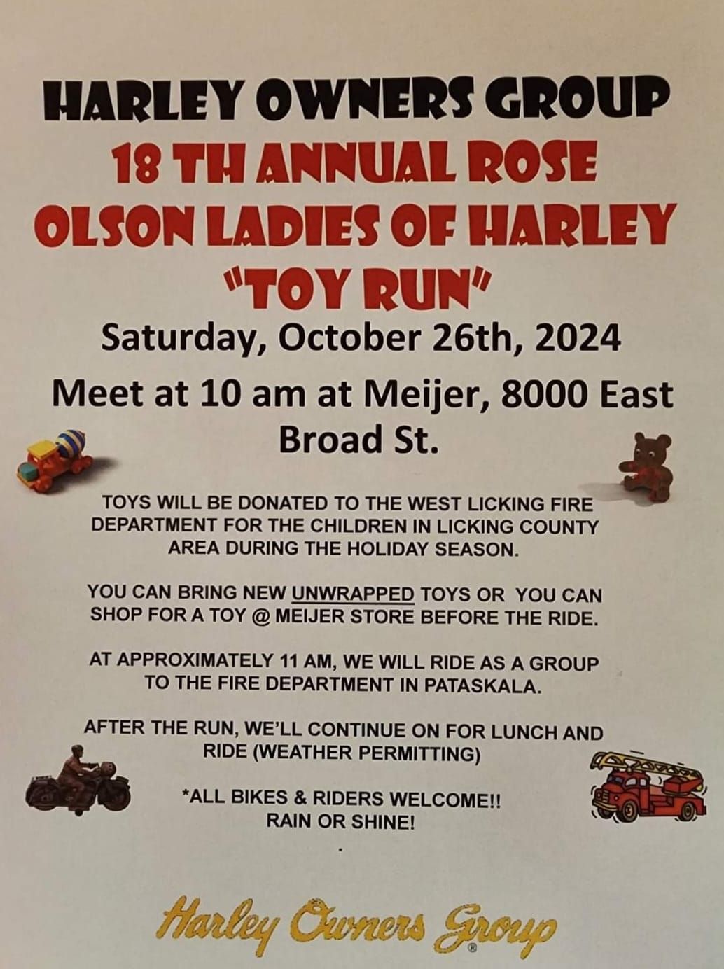 Rose Olson Toy Run