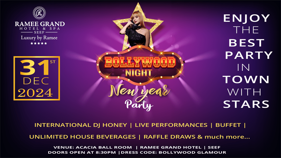 Bollywood Night - New Years Party at Ramee Grand Hotel