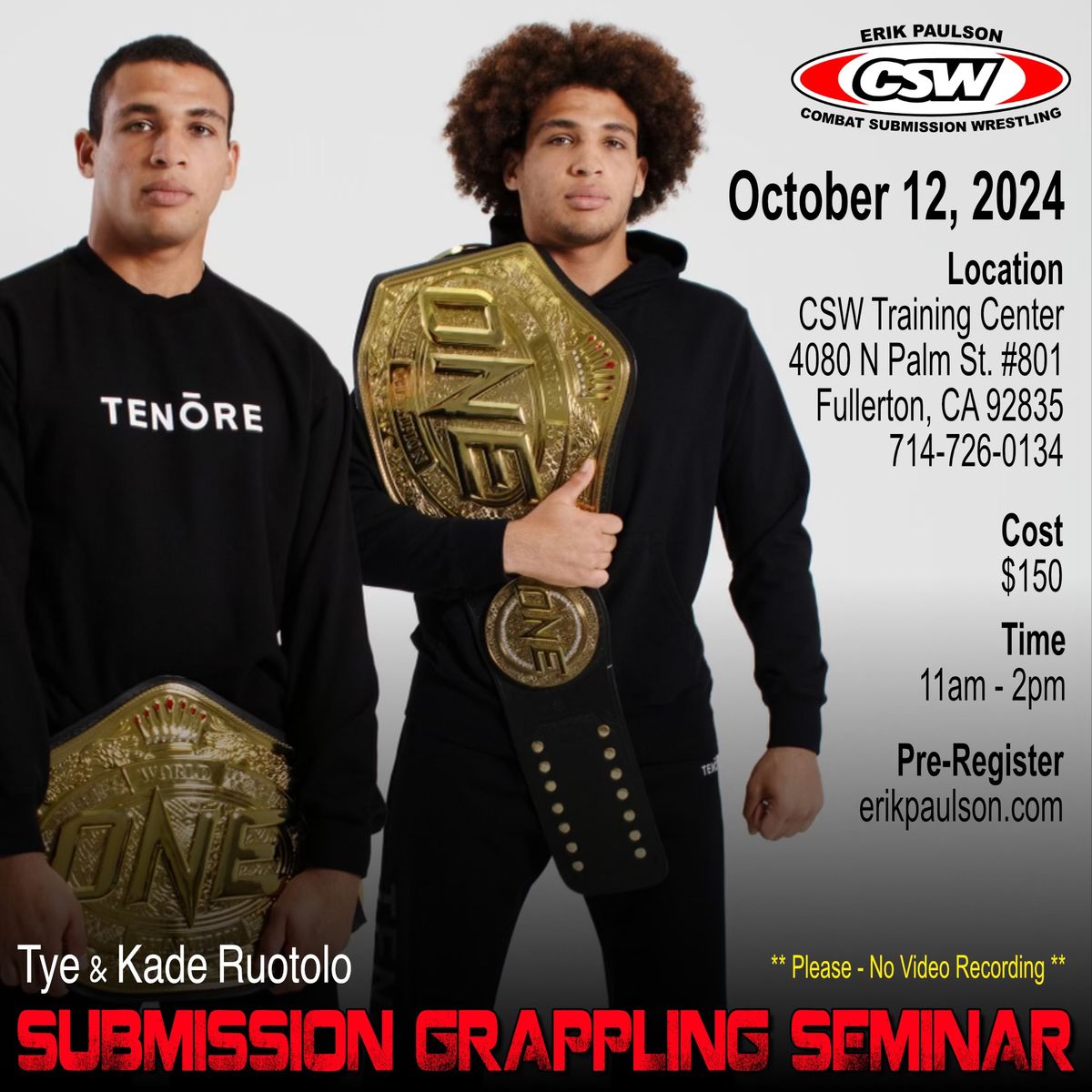 Submission Grappling Camp with Tye & Kade Ruotolo