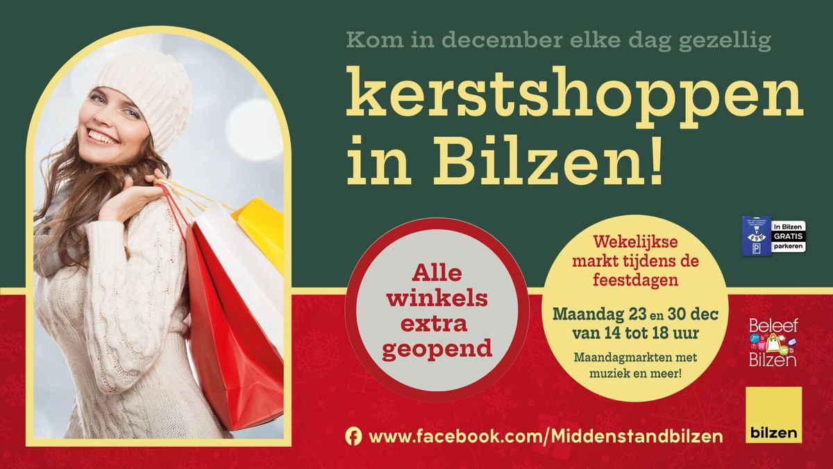 Wekelijkse markt in kerstsfeer