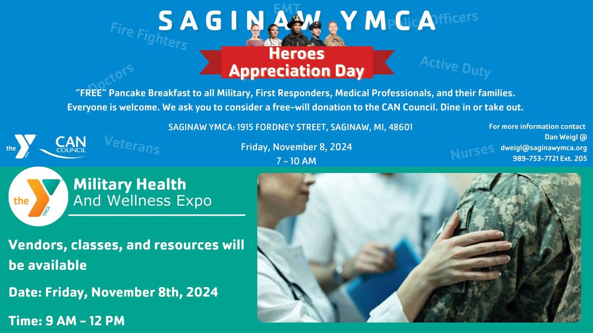 Saginaw YMCA Heroes Appreciation Day\/Military Health & Wellness Expo