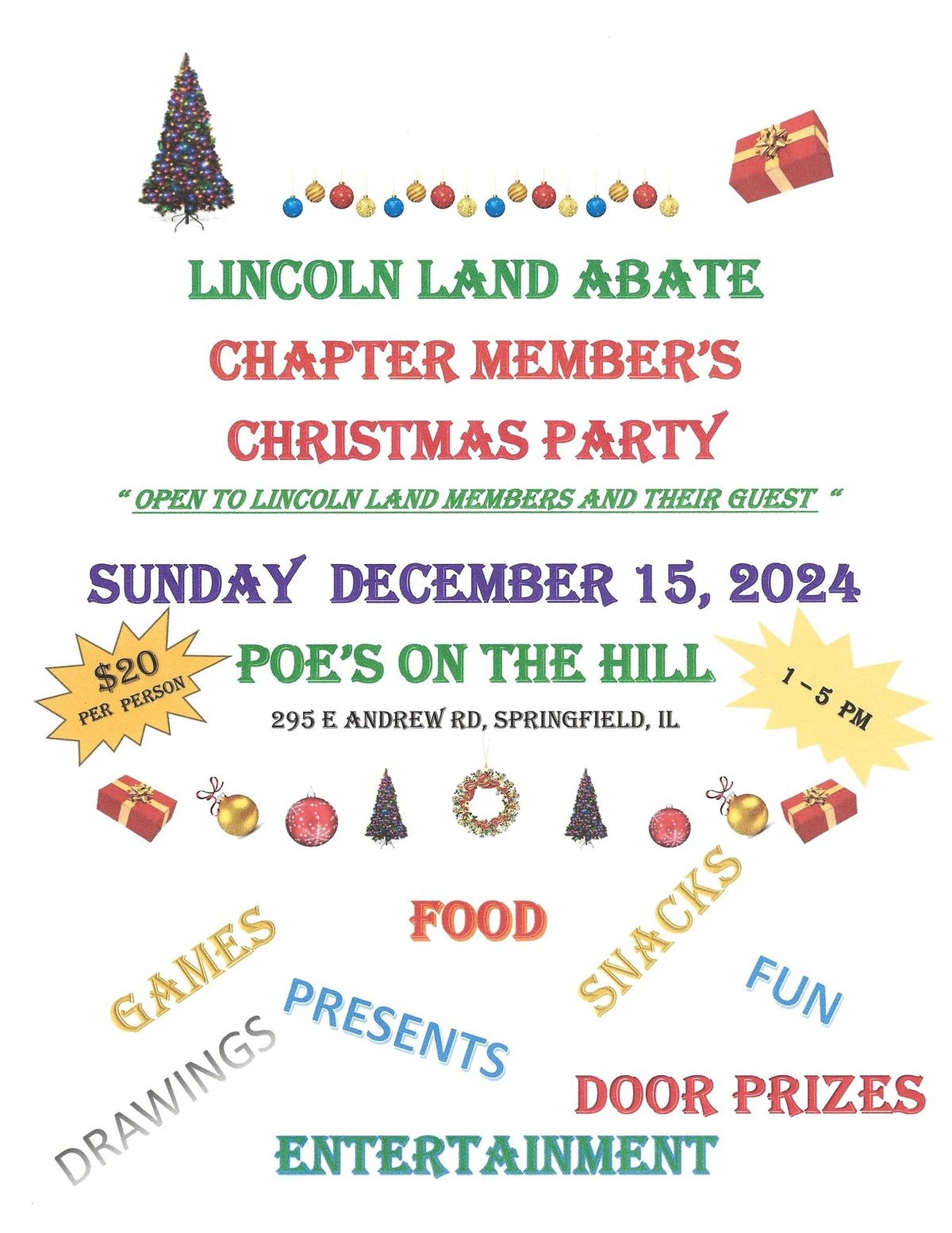 \ud83c\udf84Lincoln Land ABATE Christmas Party\ud83c\udf84