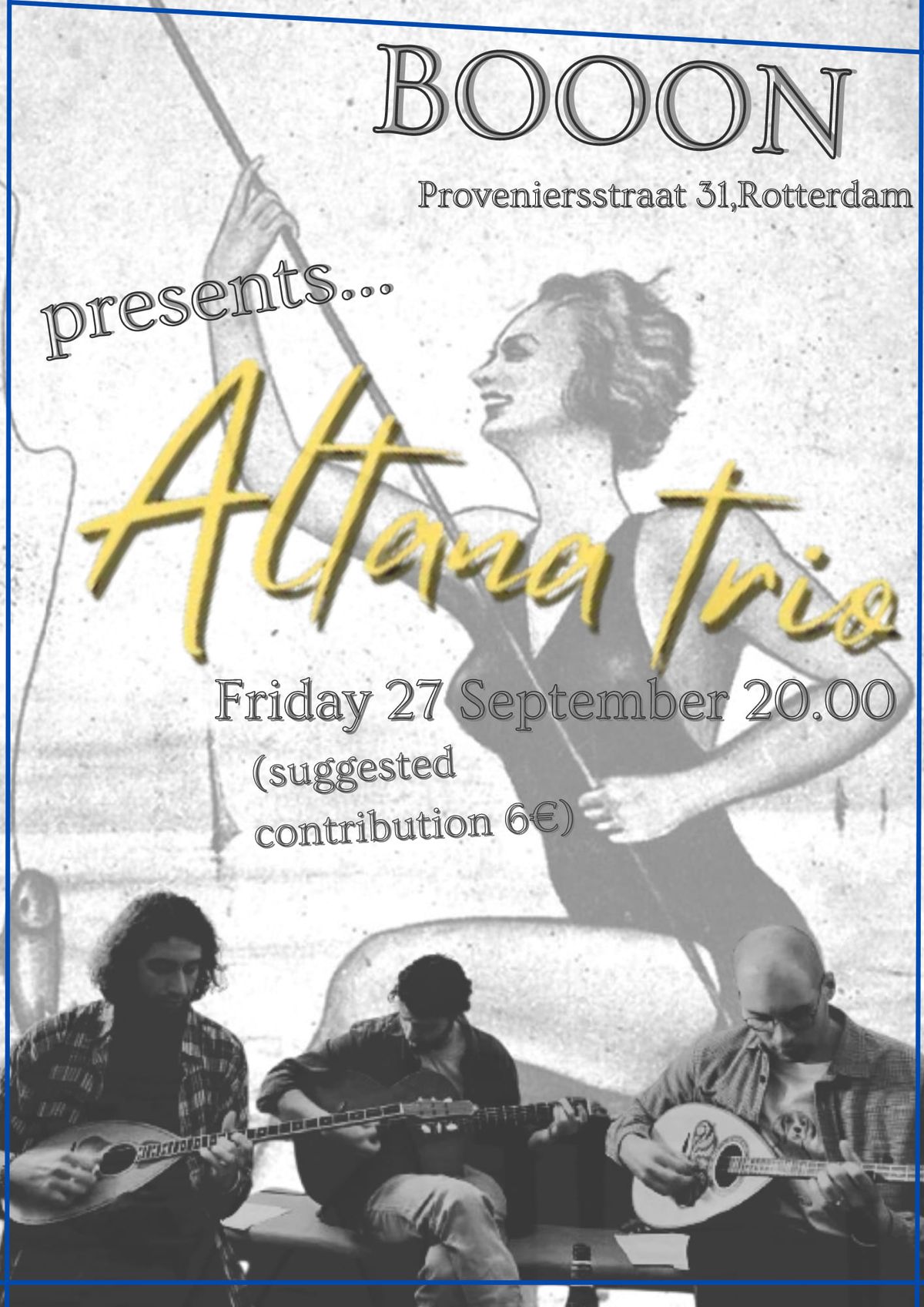 Altana Trio, Greek Rebetiko night @ BOOON, Rotterdam