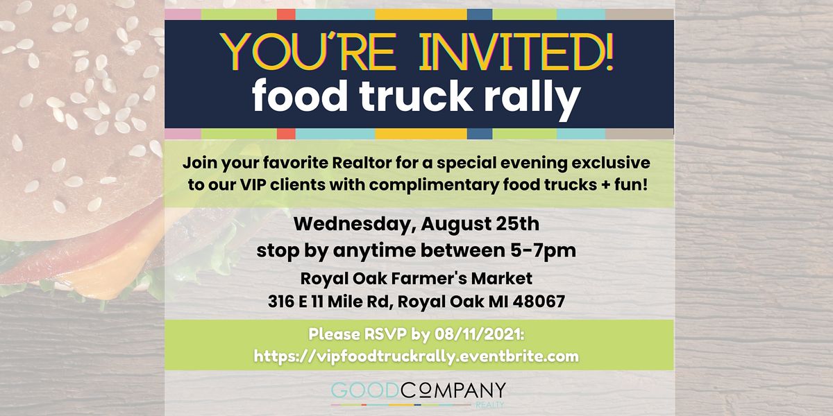 Vip Client Food Truck Rally Royal Oak Farmers Market 25 August 2021