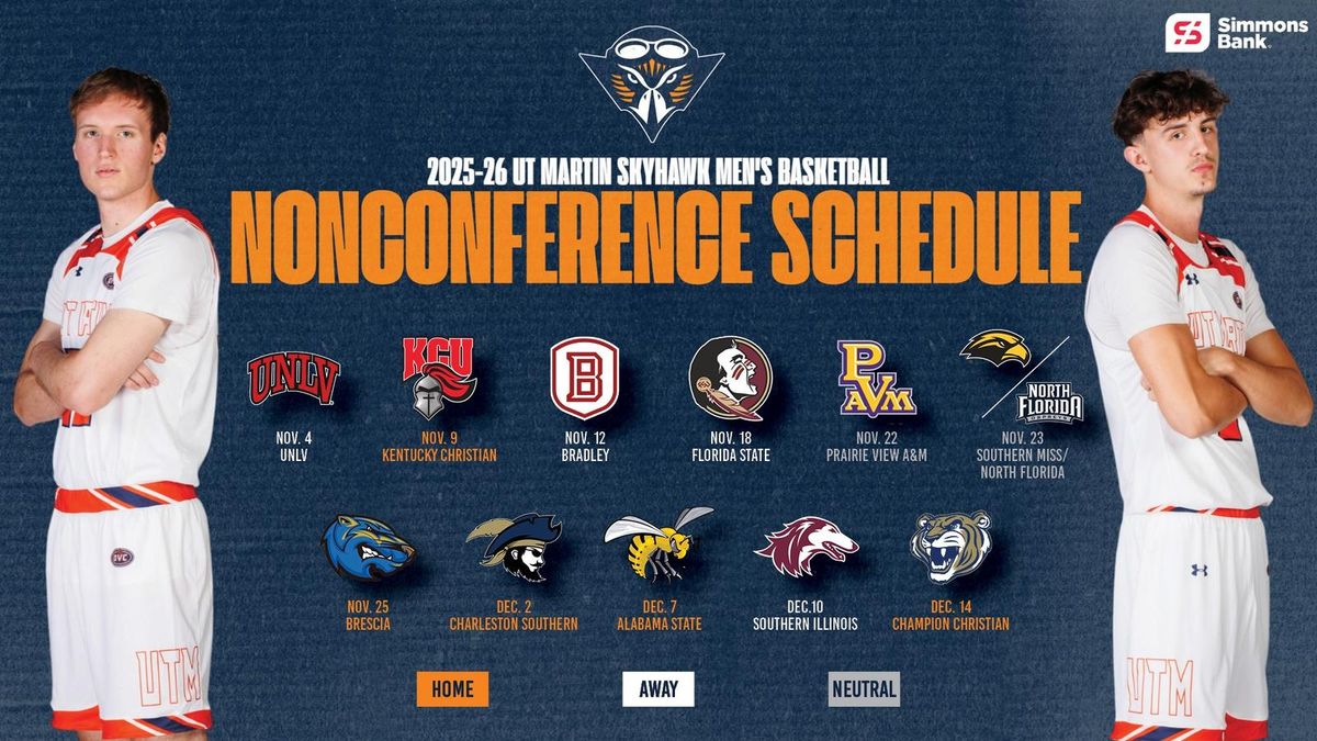 UT Martin Skyhawks at Bradley Braves Mens Basketball