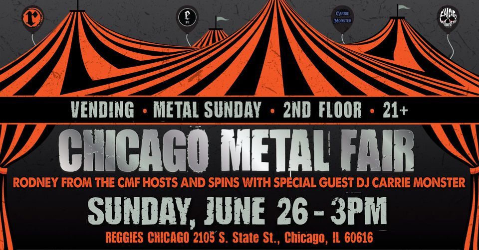 Metal Sunday Matinee including Vending & TONS of Concert TIX Giveaways+DJ Carrie Monster-NO COVER