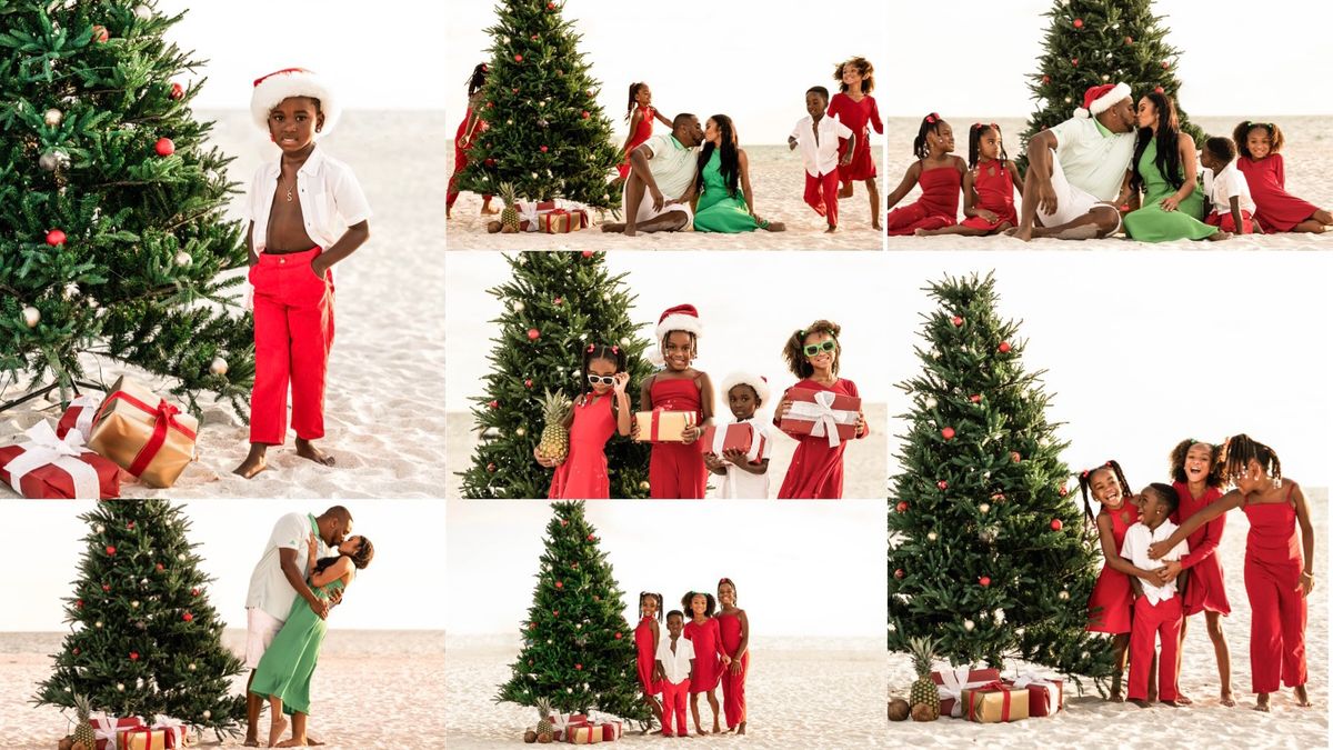 Christmas Tree & Beach Mini Photoshoots | Boston, MA