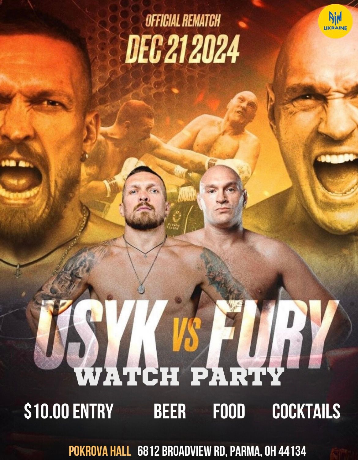 Usyk vs Fury Rematch Watch Party 