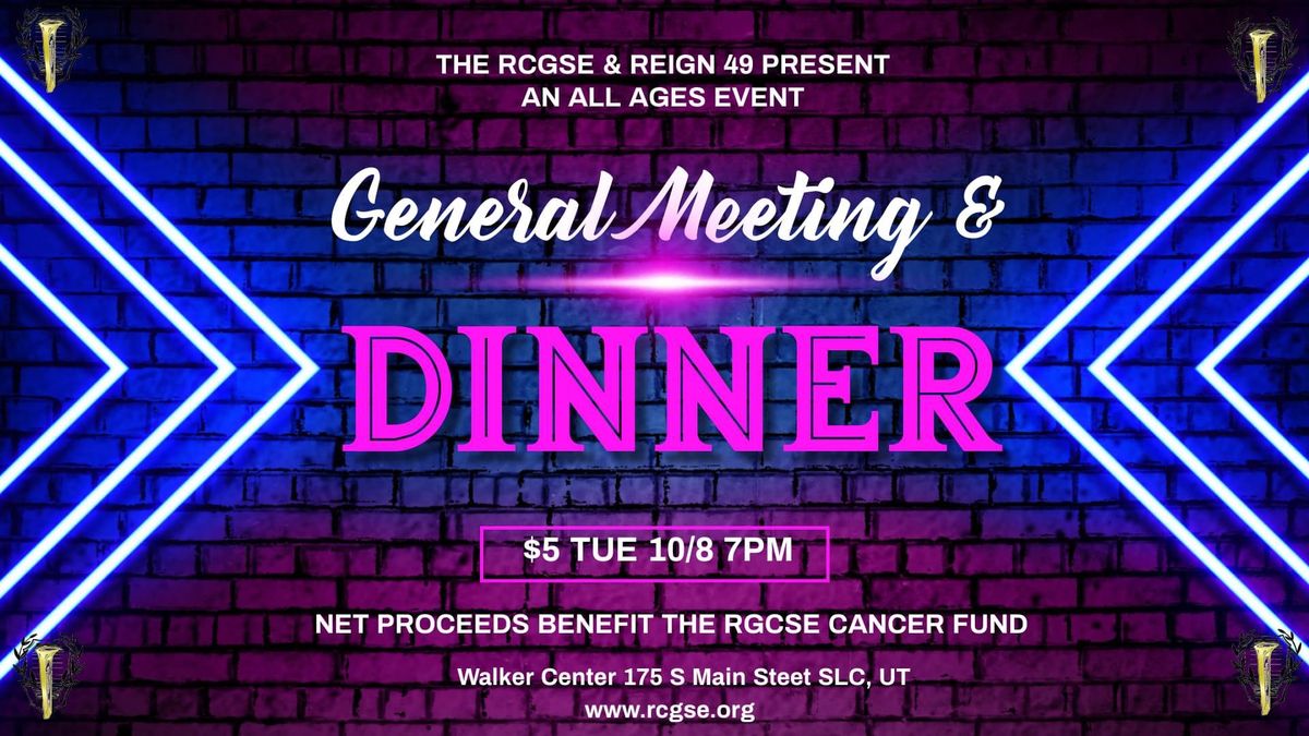 Cancer Week: General Meeting & Dinner