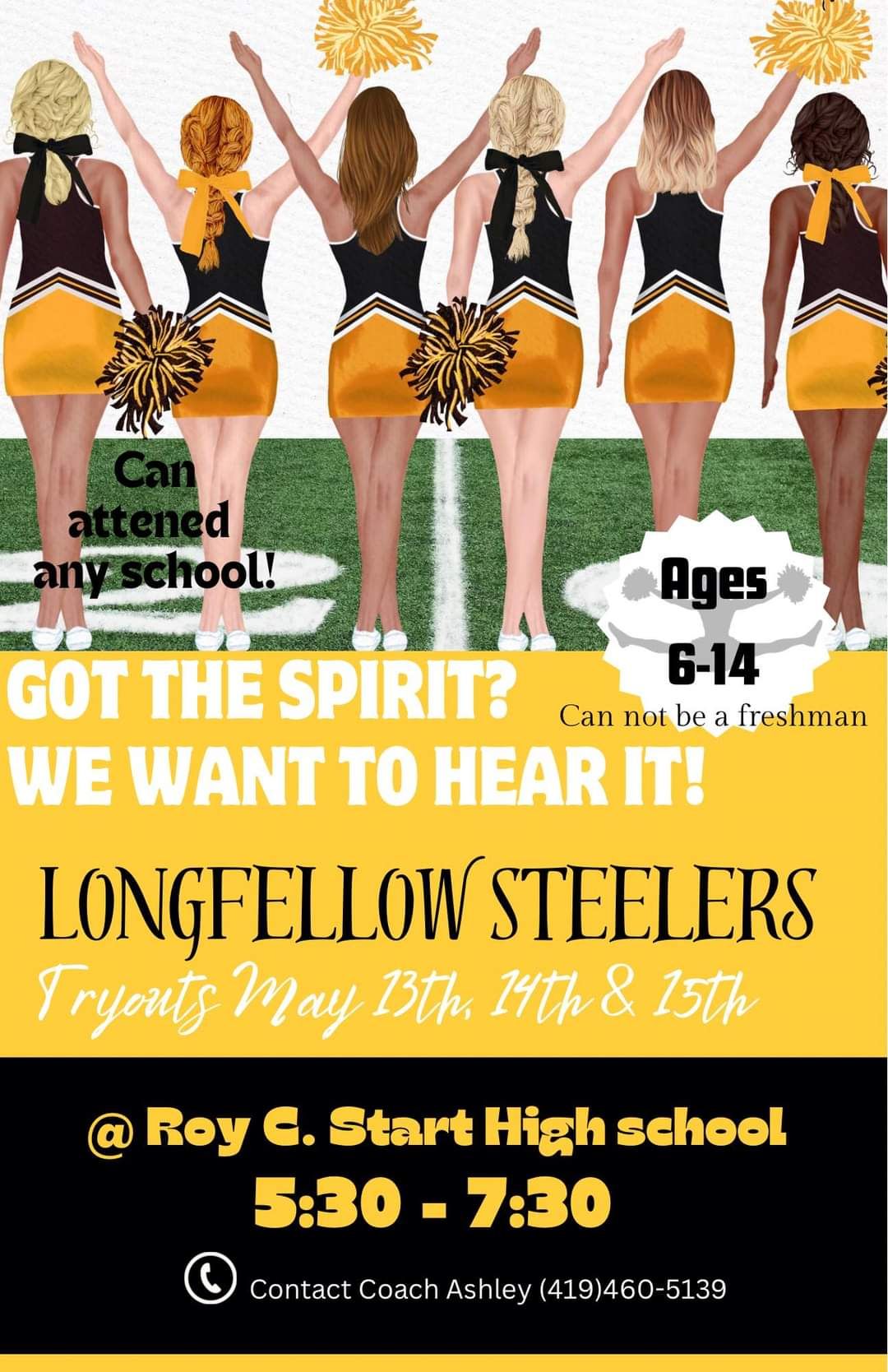 Longfellow Steelers Cheerleading Tryouts 