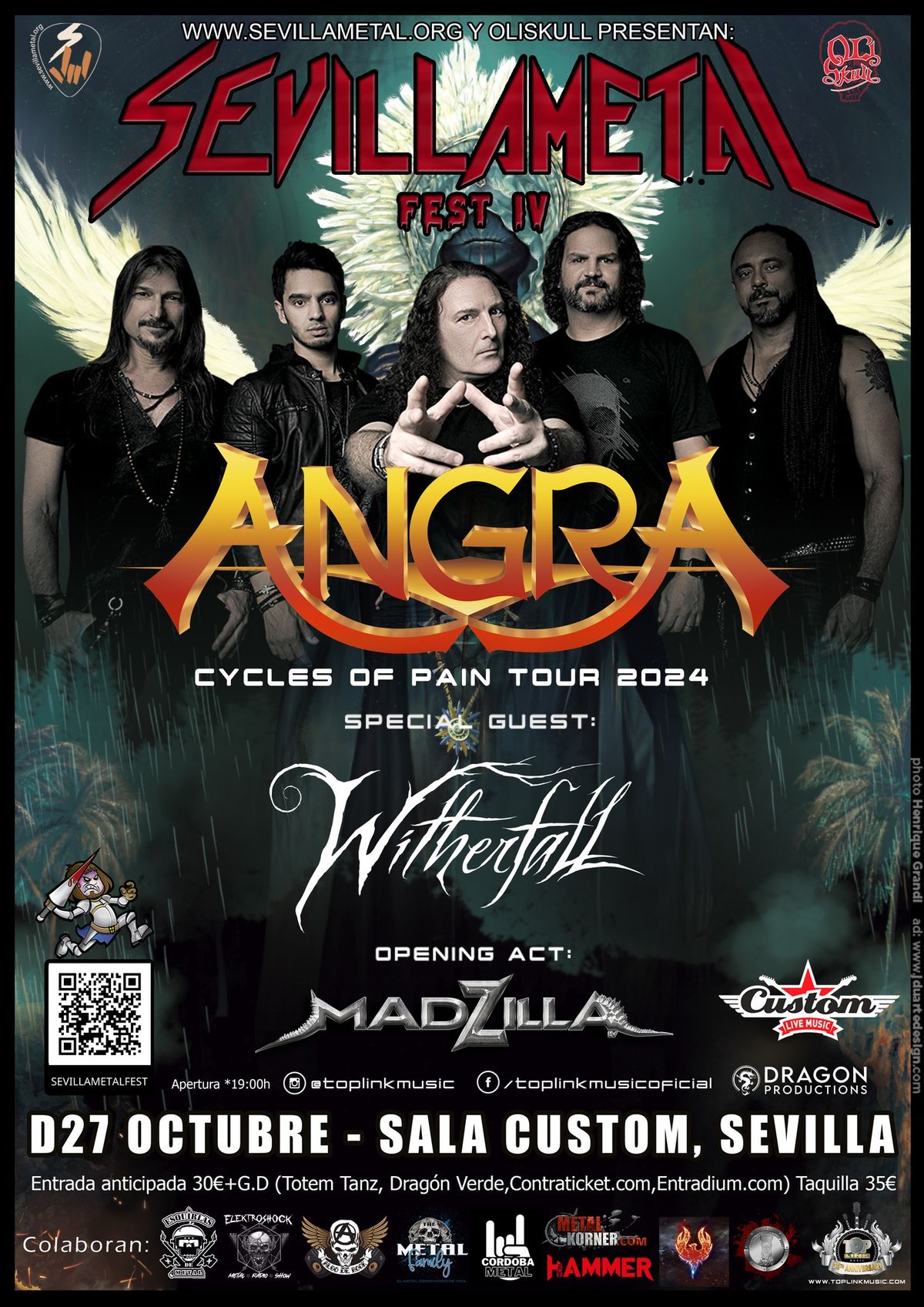 ANGRA + WITHERFALL + MADZILLA en Sevilla