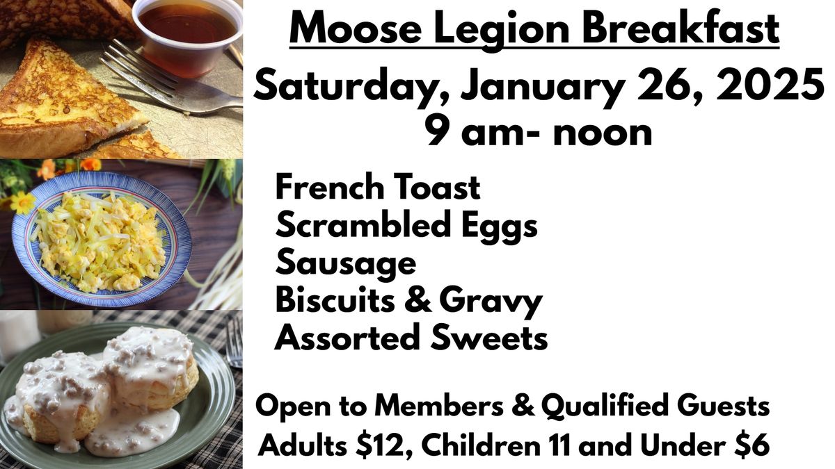 Moose Legion Breakfast