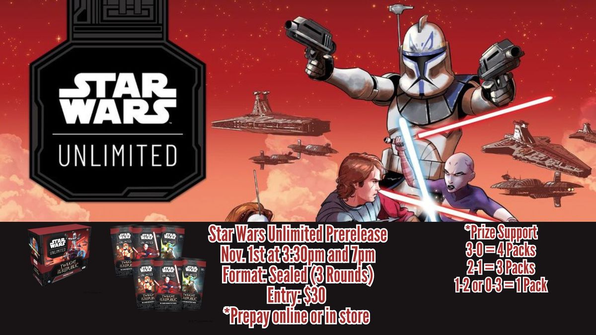 Star Wars Unlimited: Twilight of the Republic Prerelease