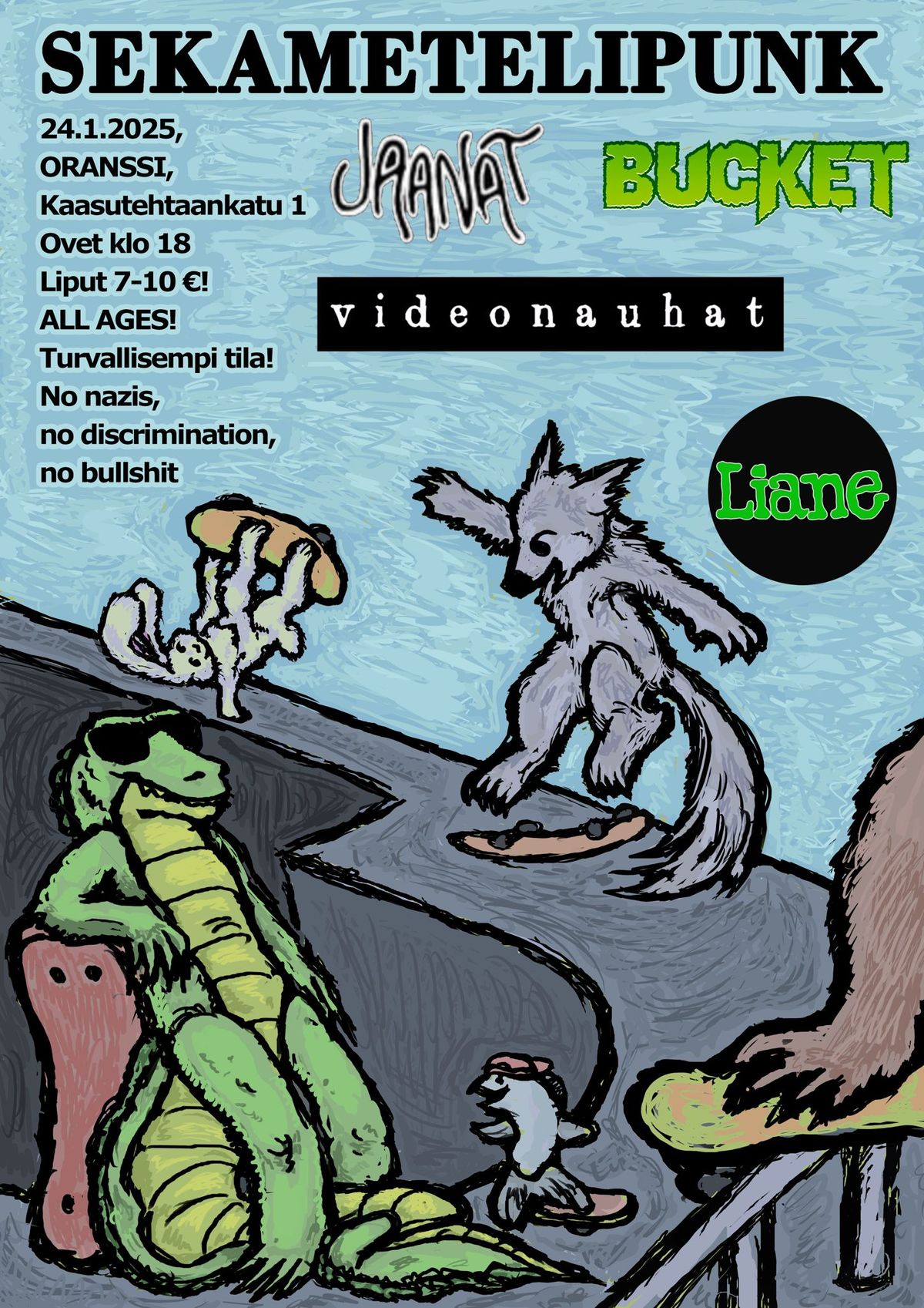 Bucket, Liane, Jaanat, Videonauhat @ Oranssi 24.1.2025