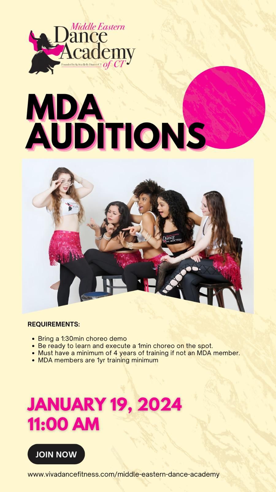 Audition for the MDA Girls and MDA Girls Apprenticeship