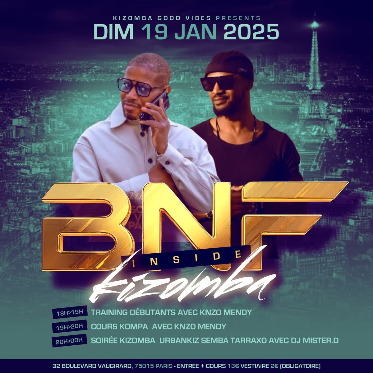 BNF INSIDE KIZOMBA I DIMANCHE 19 JANVIER 2025 