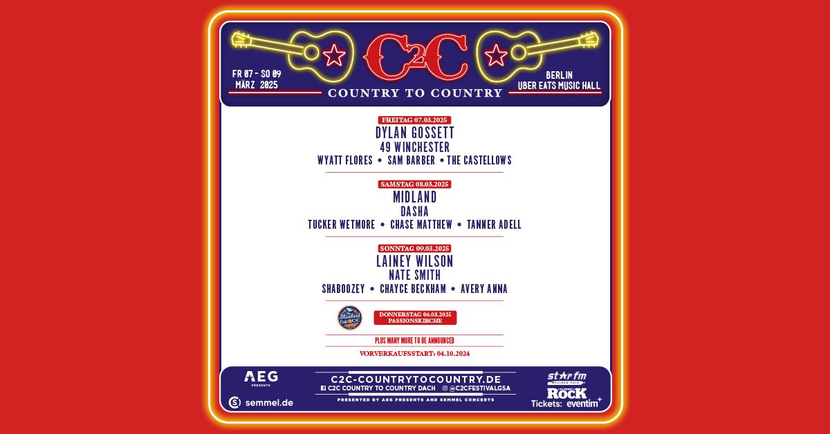 C2C - Country to Country 2025 | Berlin | Uber Eats Music Hall