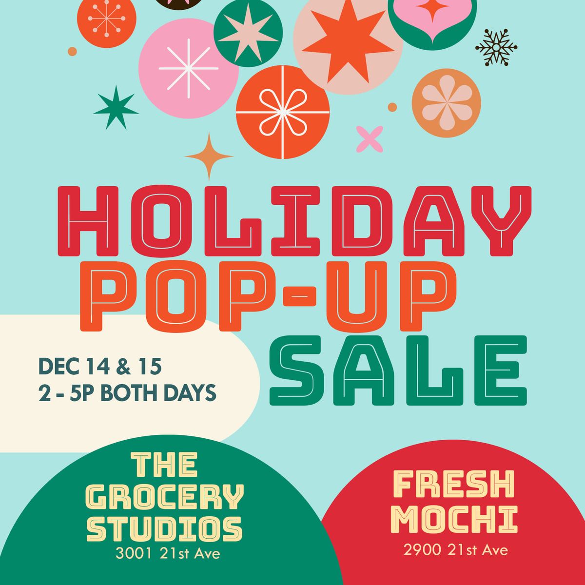 Holiday Pop-up Sale @ Fresh Mochi x The Grocery Studios