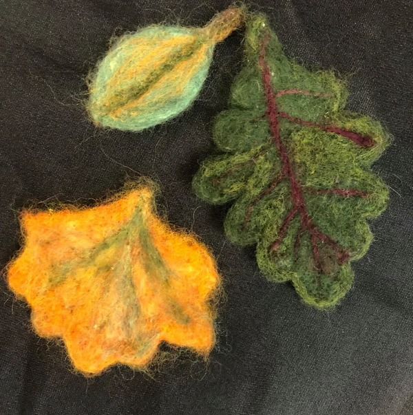 Needle-felted Autumn Leaves and Acorns Class