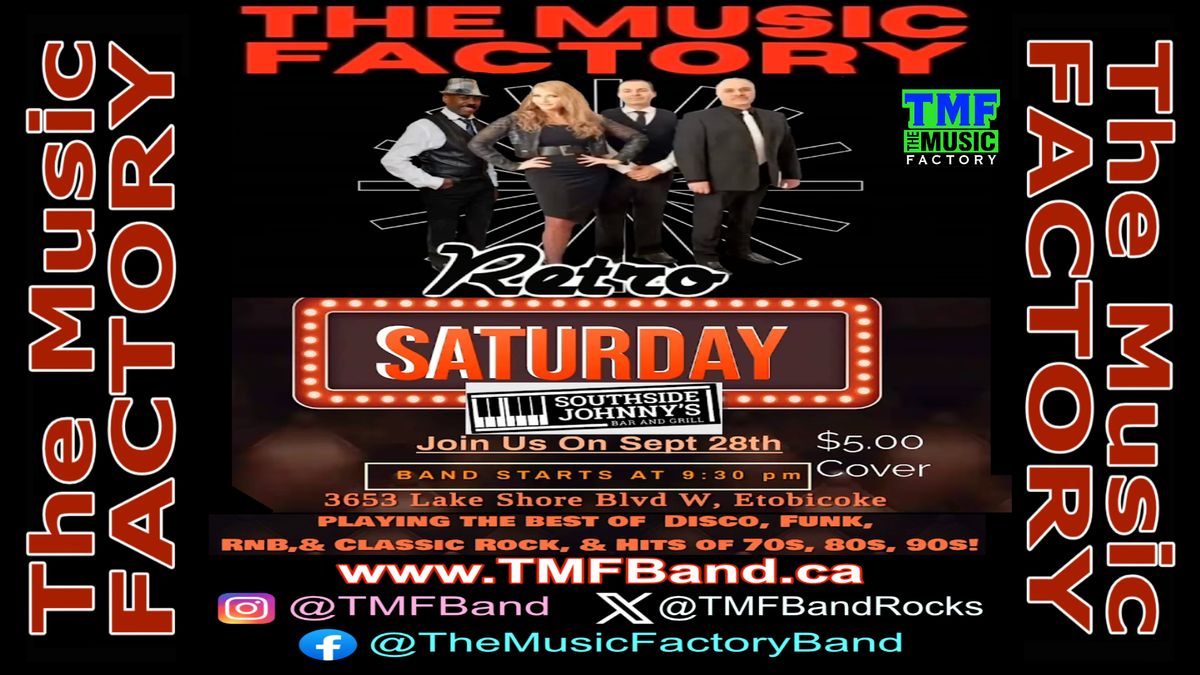 The Music Factory (TMF) Band rocks Southside Johnny's on Saturday, September 28th at 9:30 PM!