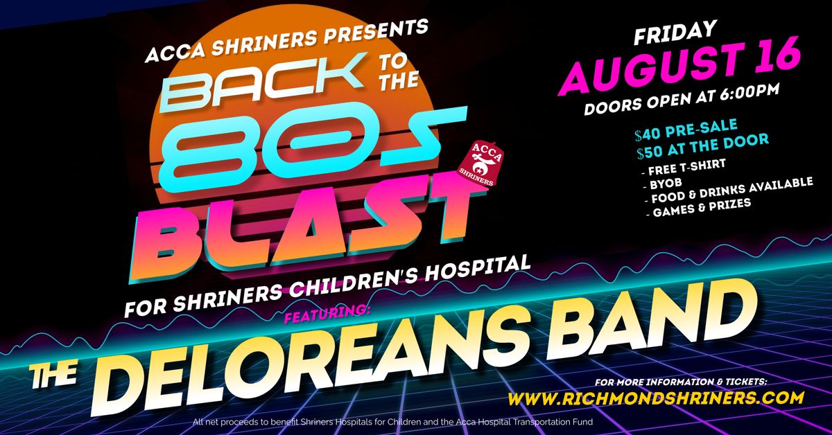 ACCA Back to the 80s Blast with The DeLoreans Band