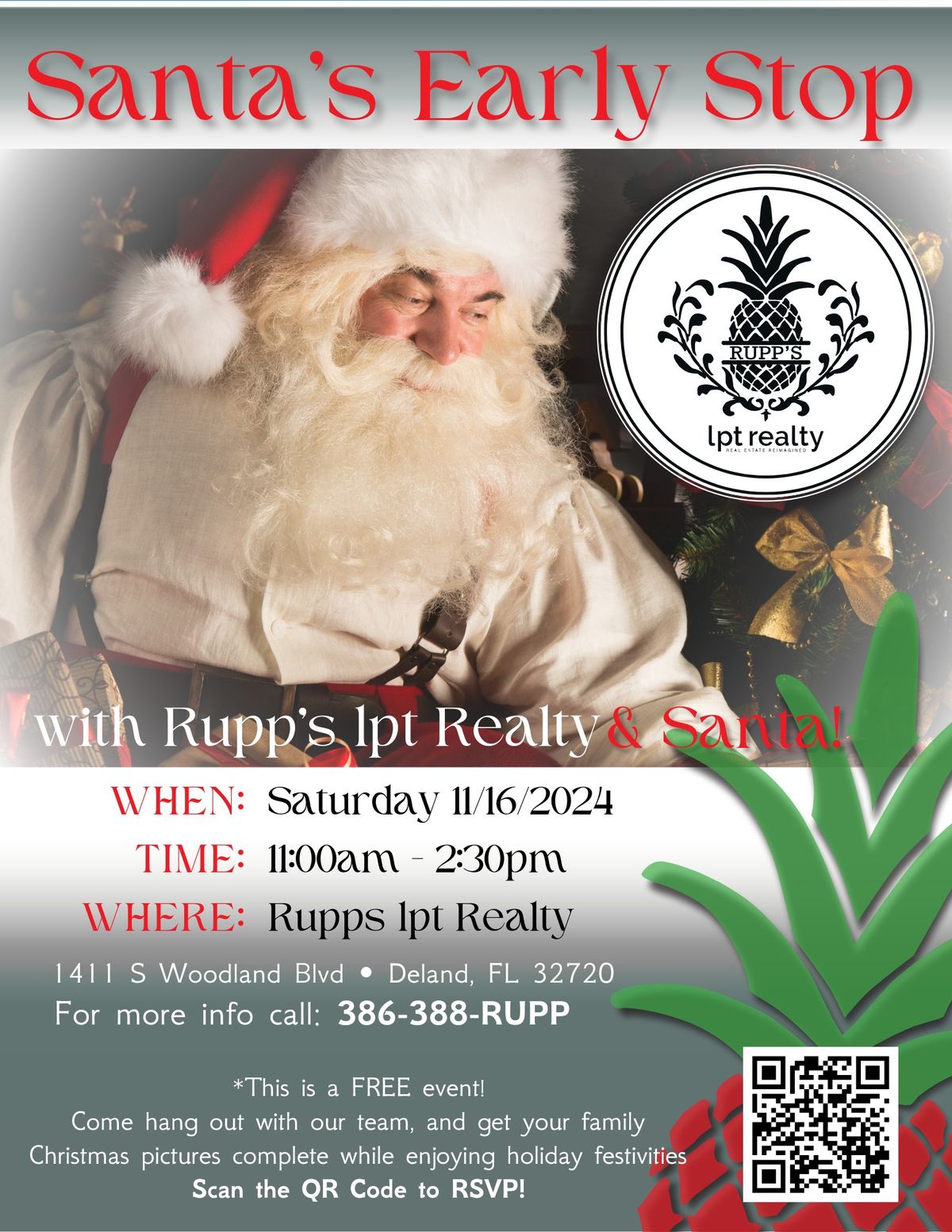 Santa's Early Stop at Rupp's lpt Realty!