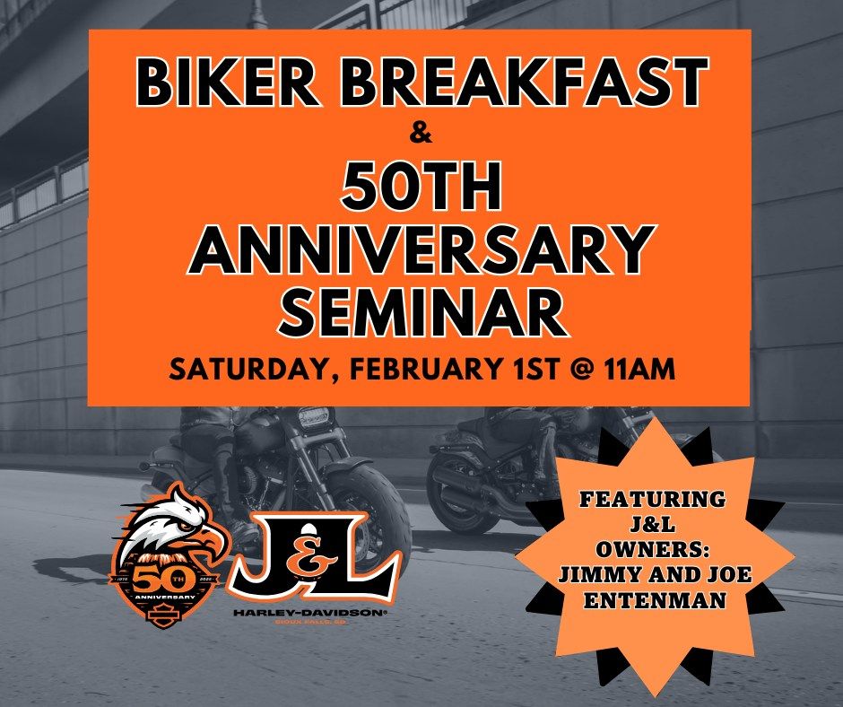 50th Anniversary Seminar w\/Biker Breakfast